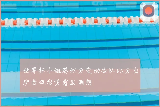 世界杯小组赛积分变动各队比分出炉晋级形势愈发明朗